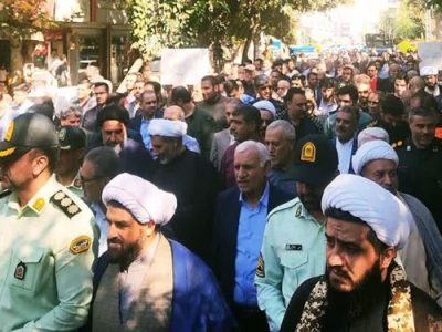 راهپیمایی مردم شهریار در محکوم کردن اقدامات صهیونیست