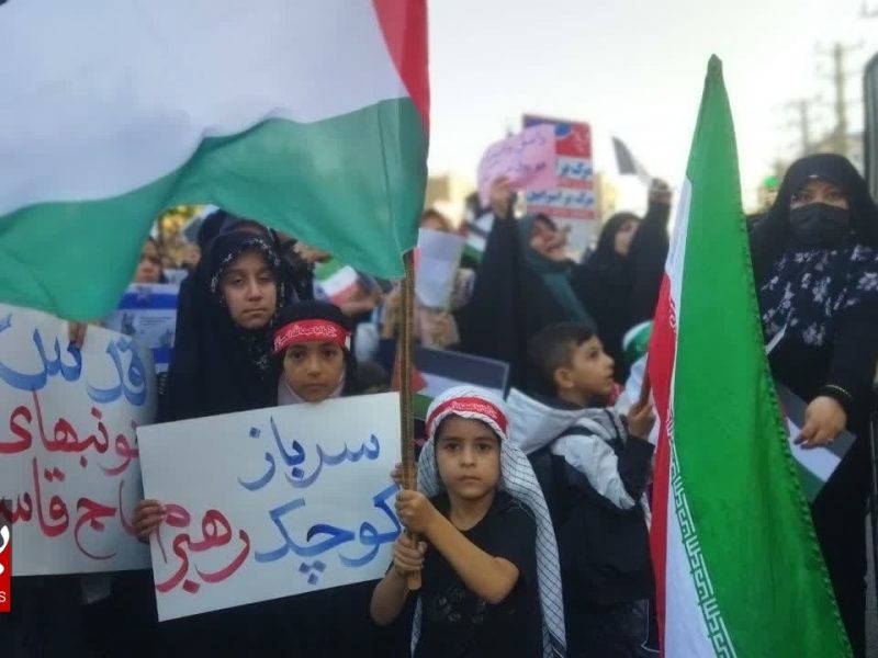 تجمع مردم شهرستان ملارد علیه جنایت‌های اسرائیل غاصب