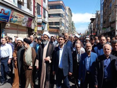 خروش مردم روزهدار و انقلابی ملارد در راهپیمایی روز قدس